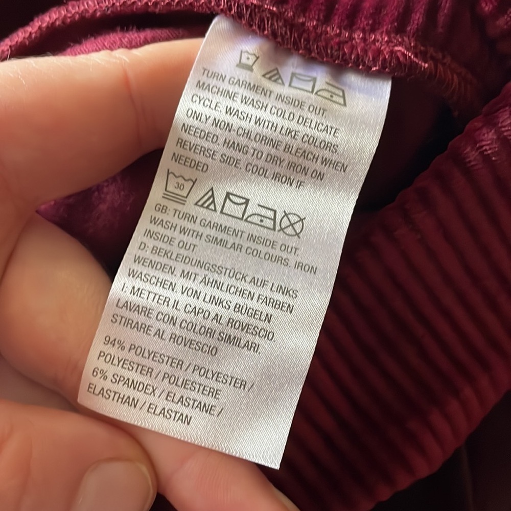 XL AnyBody Ribbed Velour Leggings DD21 6192 - Picture 5 of 5